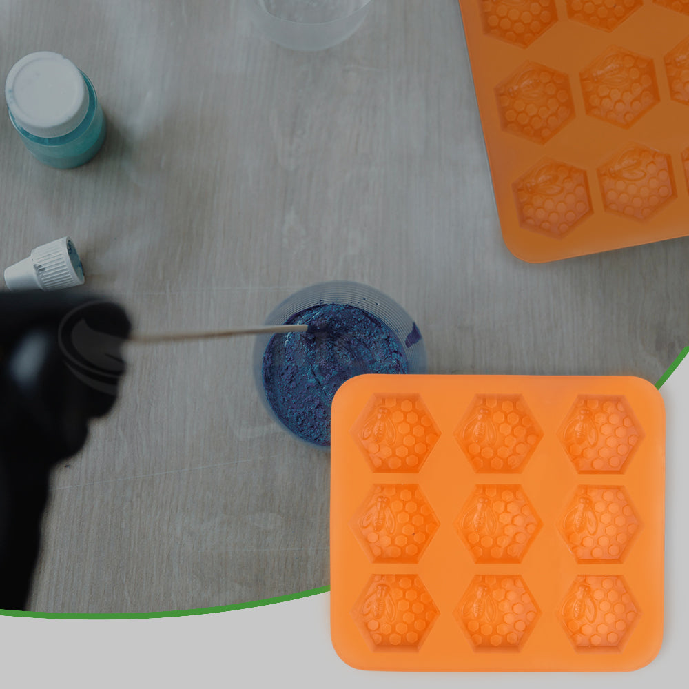 SILICOMOLDS - 70gms-Honey Bee – 9 Cavities Silicone Soap Mold -URP042SM